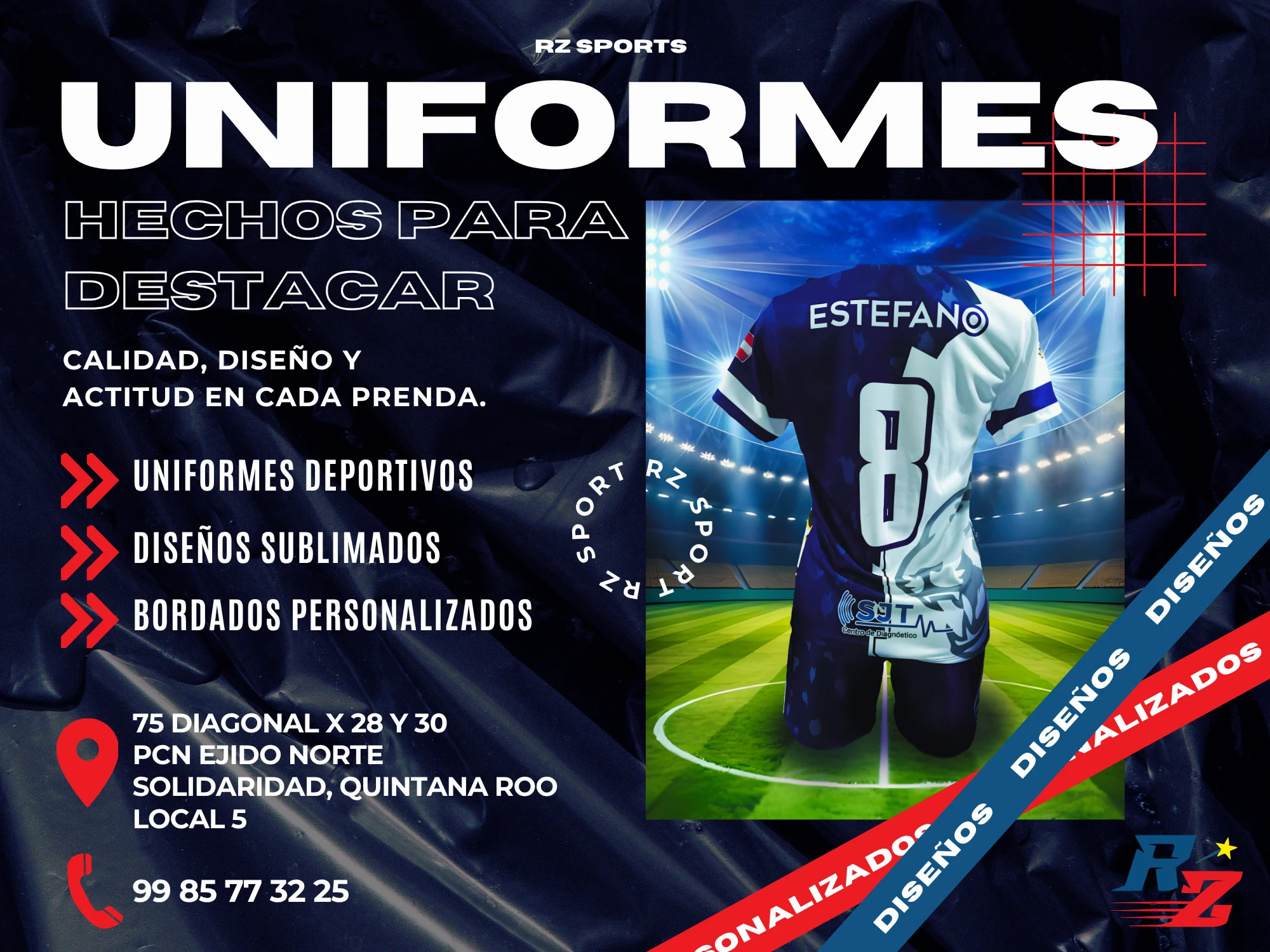 Pieza gráfica para RZ Sports, muestra 1